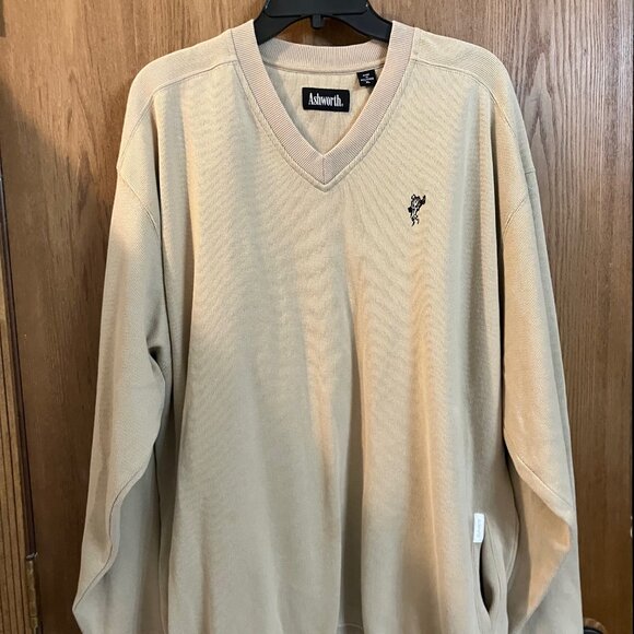 Ashworth V Neck‎ Golf Pullover. Size XL with Pockets - Picture 1 of 6